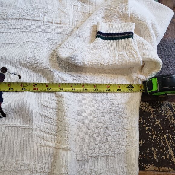 Cypress Links Mens XL Golf Sweater White With Golfer Embroidery USA - Picture 5 of 7
